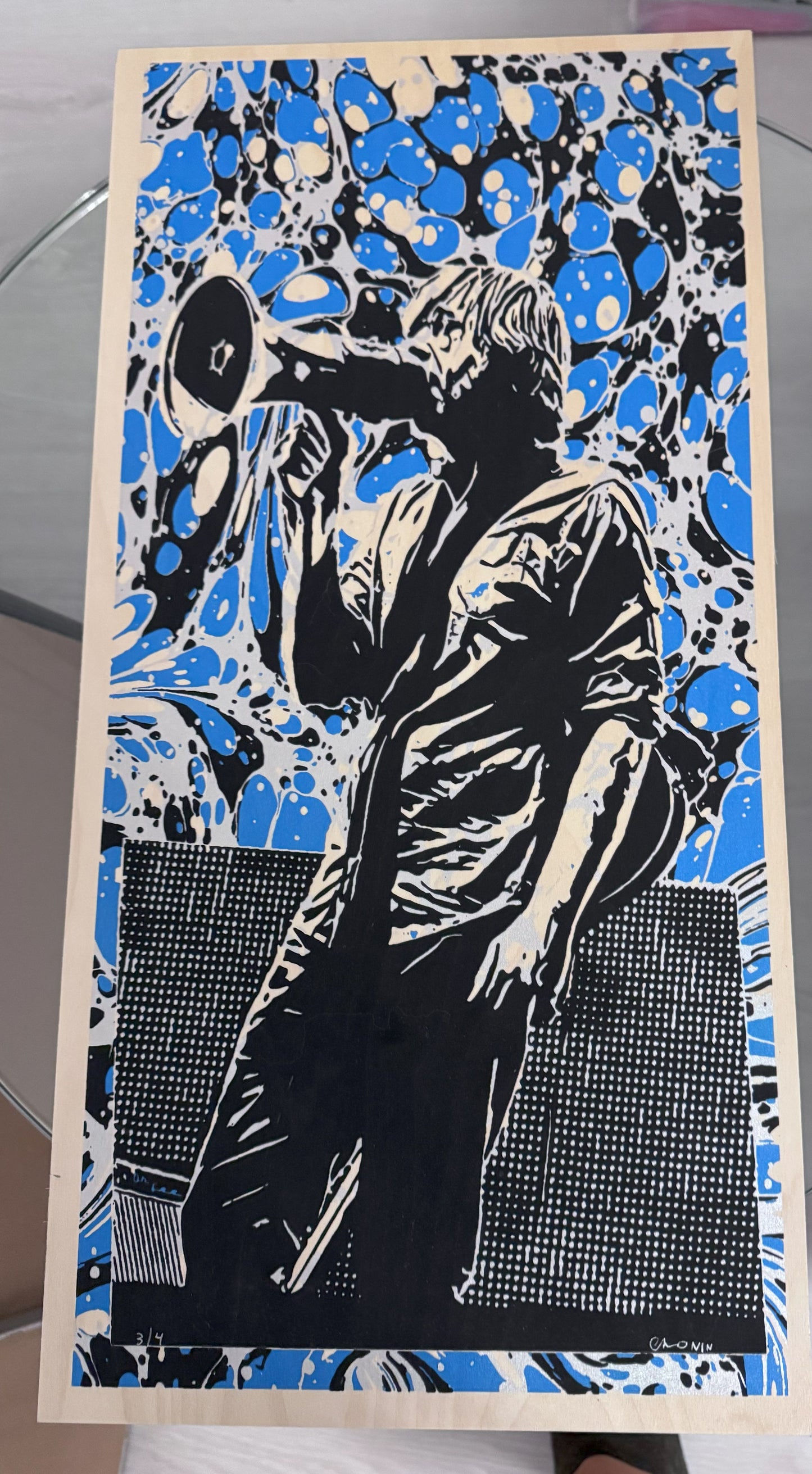 Trey with Megaphone for Fee on Panel