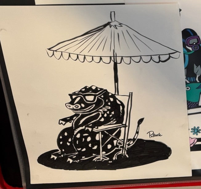 Cows on Vacation Marker Drawing