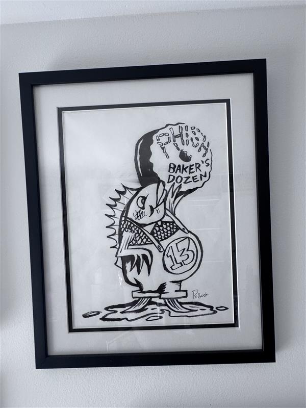 Bakers Dozen Statue - Marker Drawing