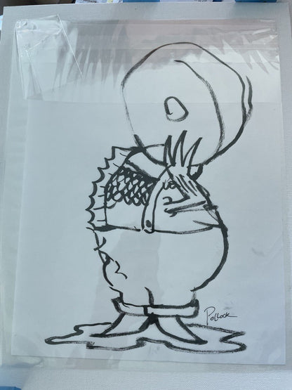 Bakers Dozen Statue - Marker Drawing